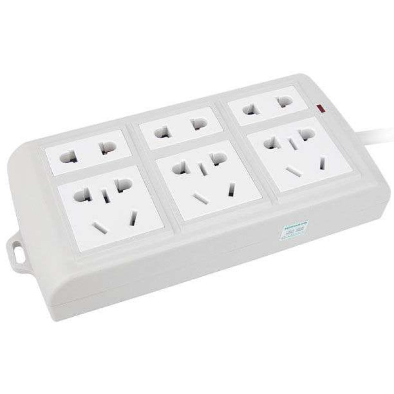 鸿雁6位电源转换器ZDD6G3T3/D-W 1.8m