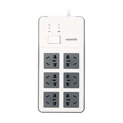 鸿雁六位单控专业防雷电源转换器 ZDF61G6/D/R 3m