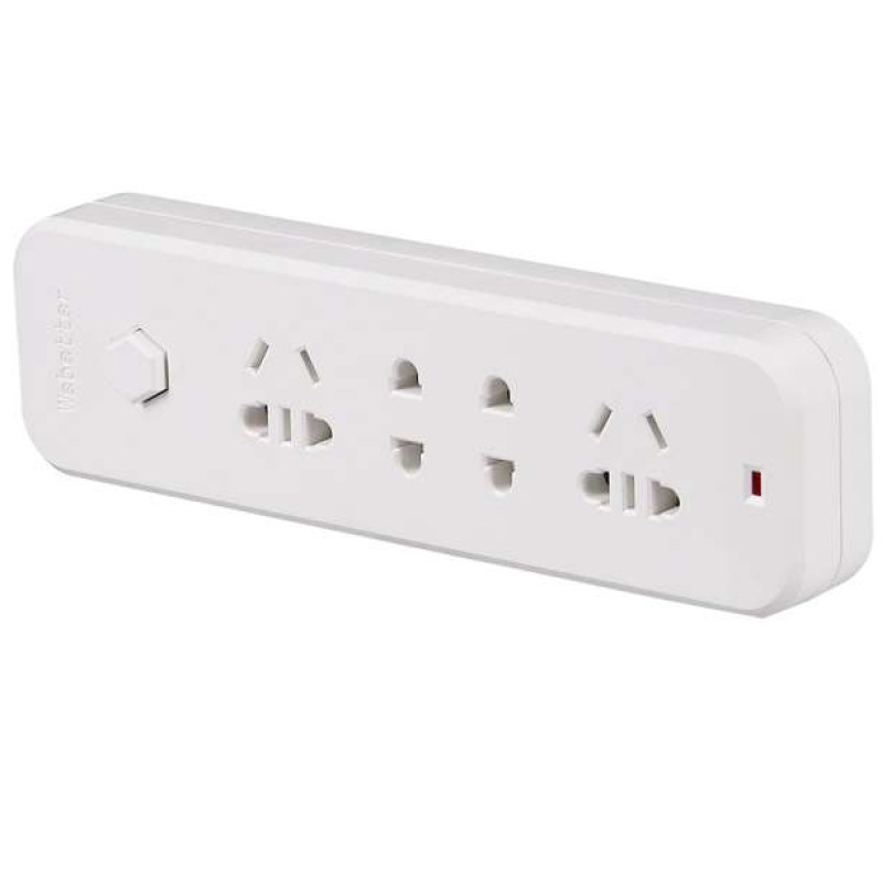 贝特彩虹系列插线板BTCH-103Z/组合4位/1.8米/白色