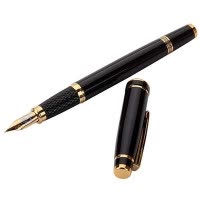 英雄(HERO)钢笔 56A 黑丽雅铱金笔 0.5mm 1支装 商务办公用墨水笔练字书法盒装笔