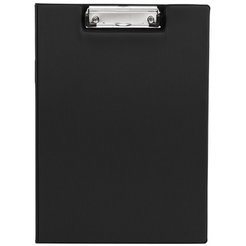 齐心 办公必备双折式板夹 A4 直条纹 TR19黑 2个起售