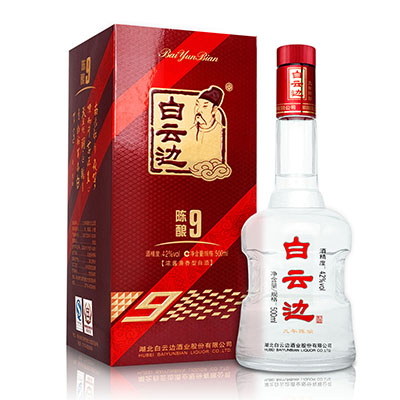 [苏宁超市]白云边 9年 九年陈酿 500mL 浓酱兼香型礼盒装白酒