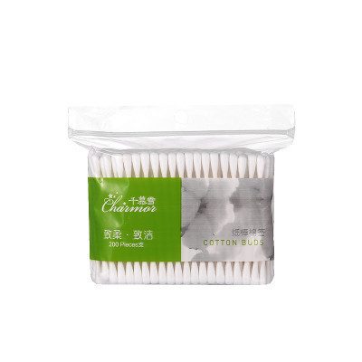 双枪(Suncha)棉签 一次性卫生棉签千幕雪纸棒白色椭圆头棉棒400头(200支装)MQ11201(75mm)