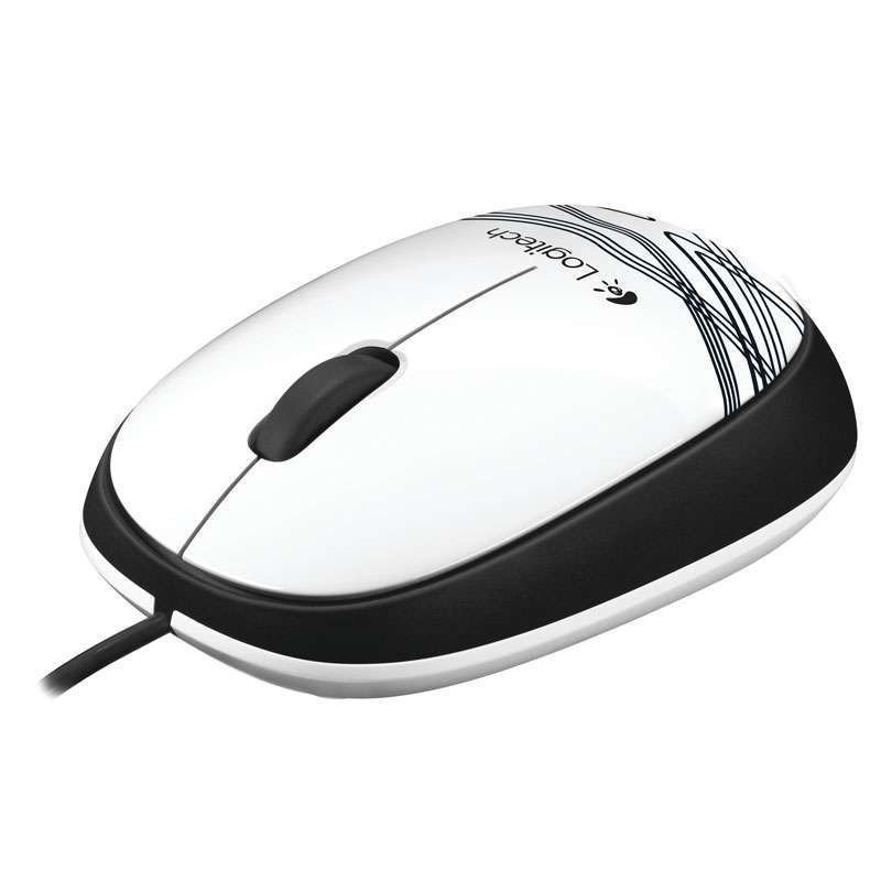 罗技(Logitech)M105有线鼠标 白色