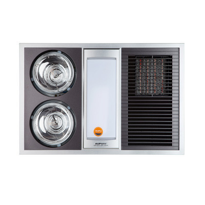 AUPU奥普浴霸HDP1021C银色 集成吊顶浴霸 风暖灯暖照明换气扇多合一浴霸 双暖浴霸纯平浴霸