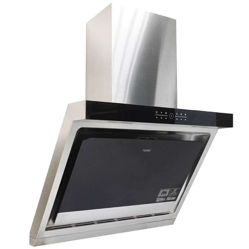 法迪欧吸/抽油烟机CXW-218-J8002不锈钢+钢化玻璃外观无缝拉伸烟腔四向进风吸力更强整体导烟板电子触摸屏