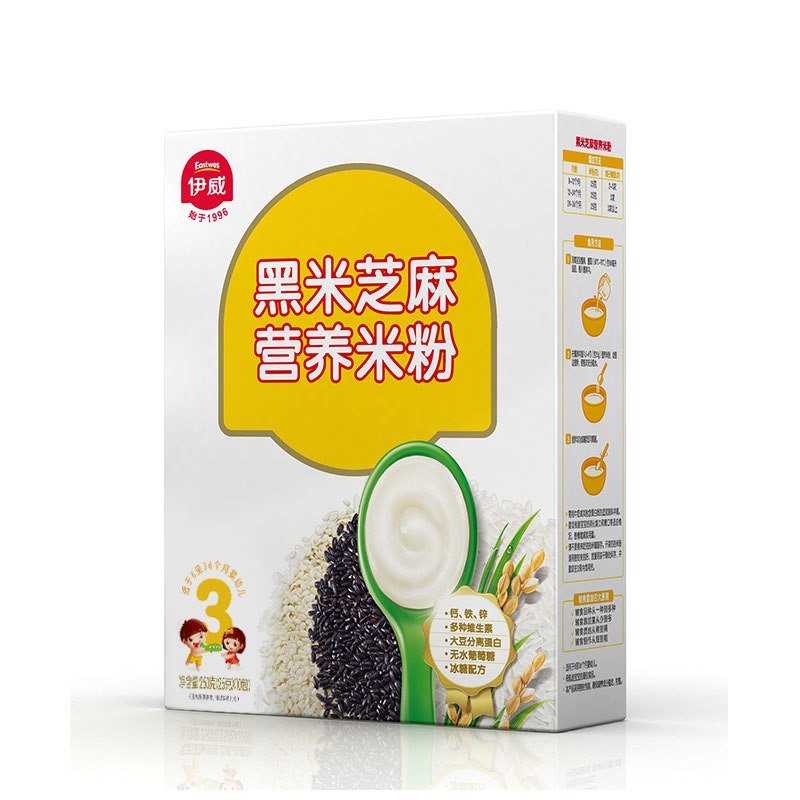伊威( Eastwes)黑米芝麻营养米粉250g 3阶段 8个月以上婴幼儿营养米粉