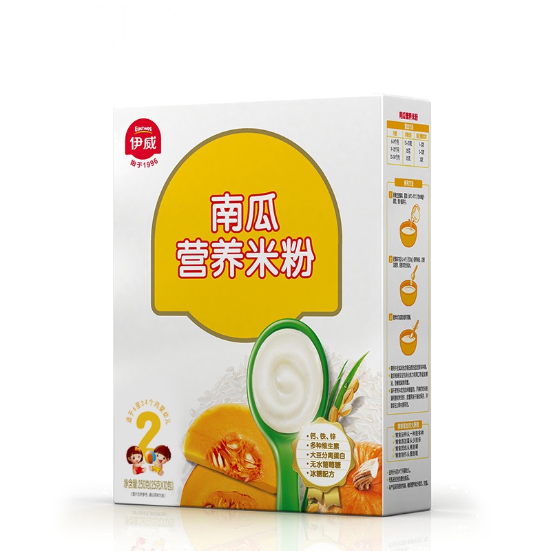 [苏宁红孩子]伊威南瓜营养米粉250g