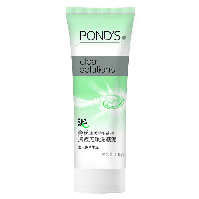 旁氏(POND'S)清透平衡系列清痘无瑕洗颜泥100g 洗面奶 控油平衡 深层清洁