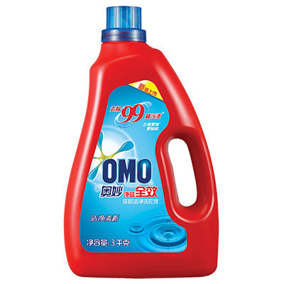 奥妙(OMO)净蓝全效洁净清新深层洁净洗衣液3KG [联合利华]