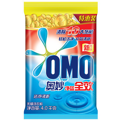 奥妙净蓝全效洁净清新洗衣粉4KG[联合利华]