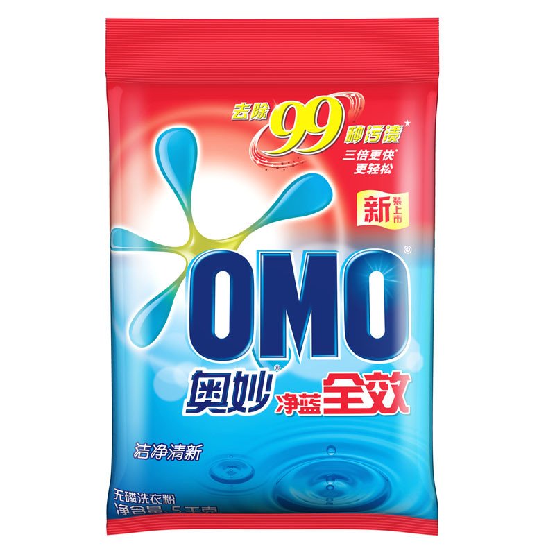奥妙净蓝全效洁净清新洗衣粉5KG[联合利华]