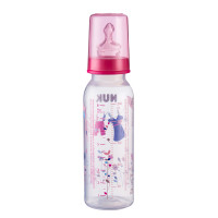 NUK240mlPP彩色奶瓶(带1号硅胶中圆孔奶嘴)颜色随机发货
