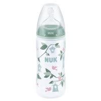 NUK300ml宽口PP彩色奶瓶(带初生型硅胶中圆孔奶嘴)颜色随机