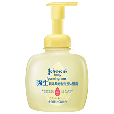 强生婴儿柔泡型洗发沐浴露400ml