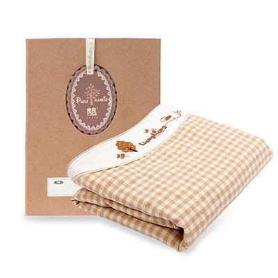 良良 LLN02-4C 苎麻祛味隔尿垫防水透气宝宝尿垫(标准加大)米咖 80*60cm