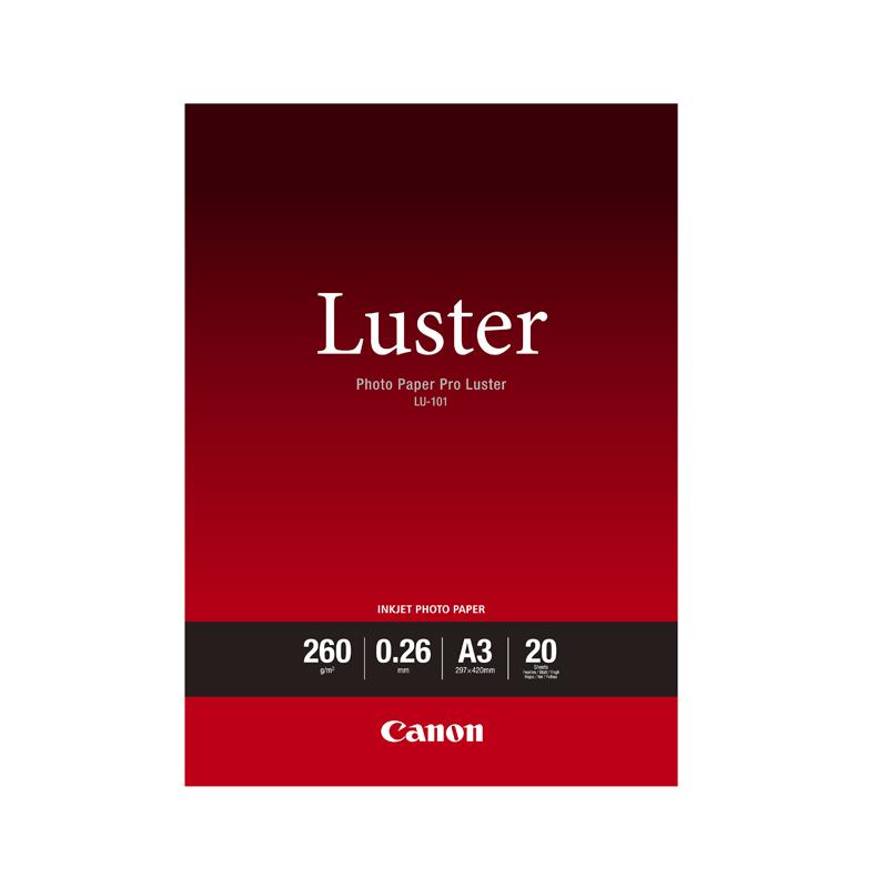 佳能珍珠绒面照片纸 LU-101 A3+(20页/包)