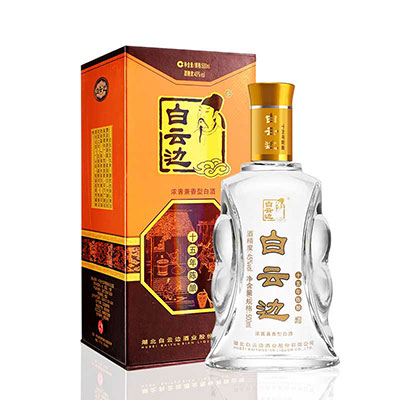 【苏宁超市】白云边 15年 十五年陈酿 45度 500mL 浓酱兼香型礼盒装白酒