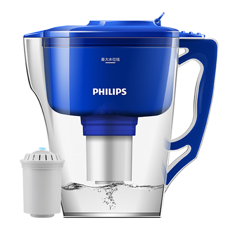 飞利浦 Philips 净水器 净水壶 WP2801 自配一芯 蓝色4升