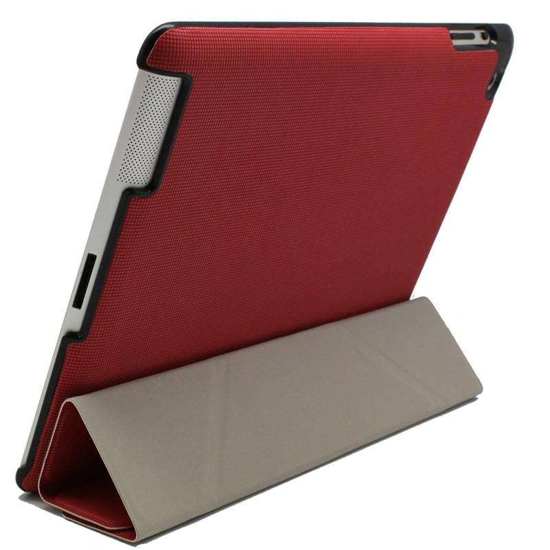 iYON(爱用)苹果附件NewiPad/iPad2几何方格纹保护套(火红色)