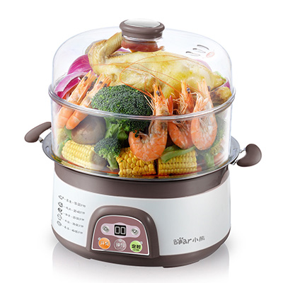 小熊(Bear)电蒸锅DZG-3122 6L大容量双层 微电脑控制 可预约定时 多用途电炖电蒸笼