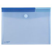 齐心(COMIX)A1769 粉彩粘扣袋/文件袋/资料袋A4 20个装 蓝色