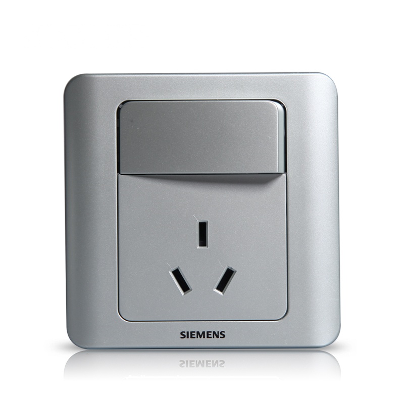 西门子(SIEMENS)开关插座 远景彩银系列10A三孔5UB01001CC122