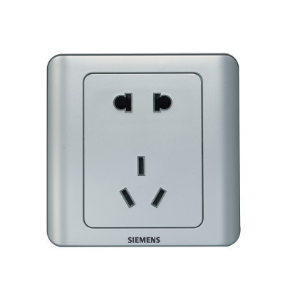 西门子(SIEMENS)开关插座 远景彩银系列10A五孔电源插座5UB01061CC122