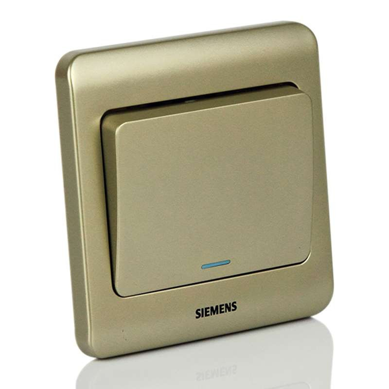 西门子远景金棕色一开双控荧光开关5TA01141CC133
