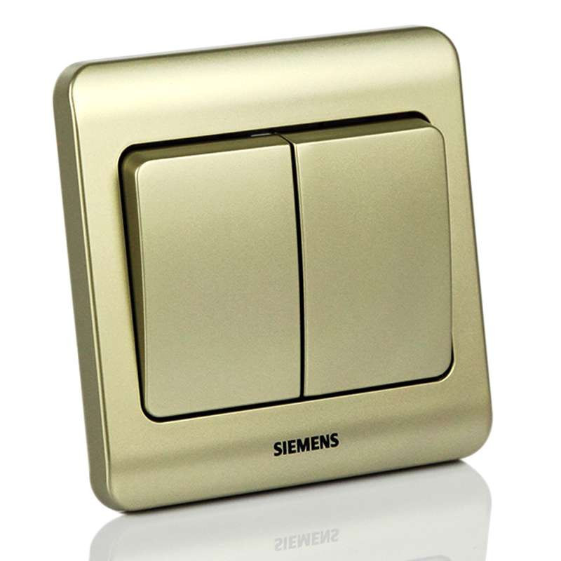 西门子远景金棕色二开双控开关5TA02161CC133