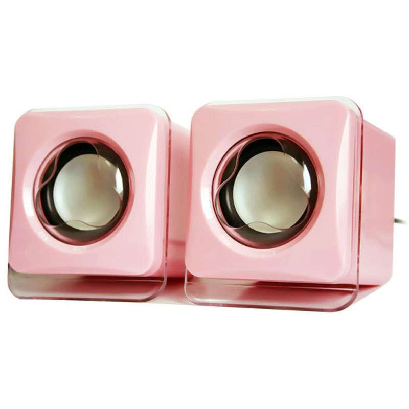 屁颠虫USB加强版低音炮笔记本便携迷你小音箱011粉色