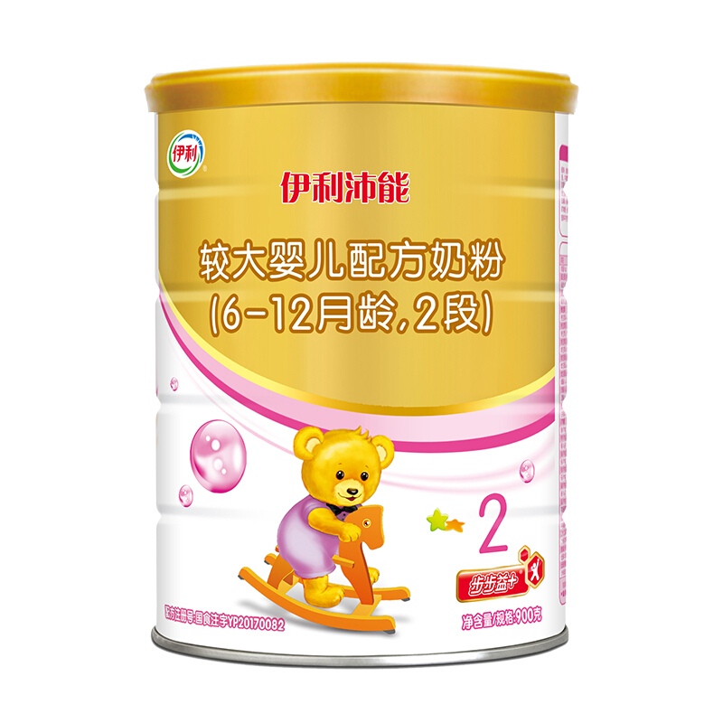 伊利沛能较大婴儿配方奶粉(6-12月龄,2段)900g罐