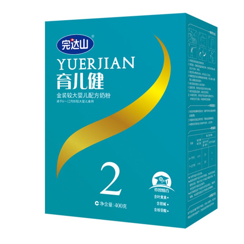 完达山育儿健金装较大婴儿配方奶粉2段400g