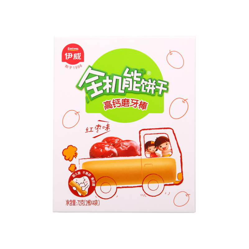 伊威全机能高钙磨牙棒红枣味72g宝宝辅食婴幼儿营养零食