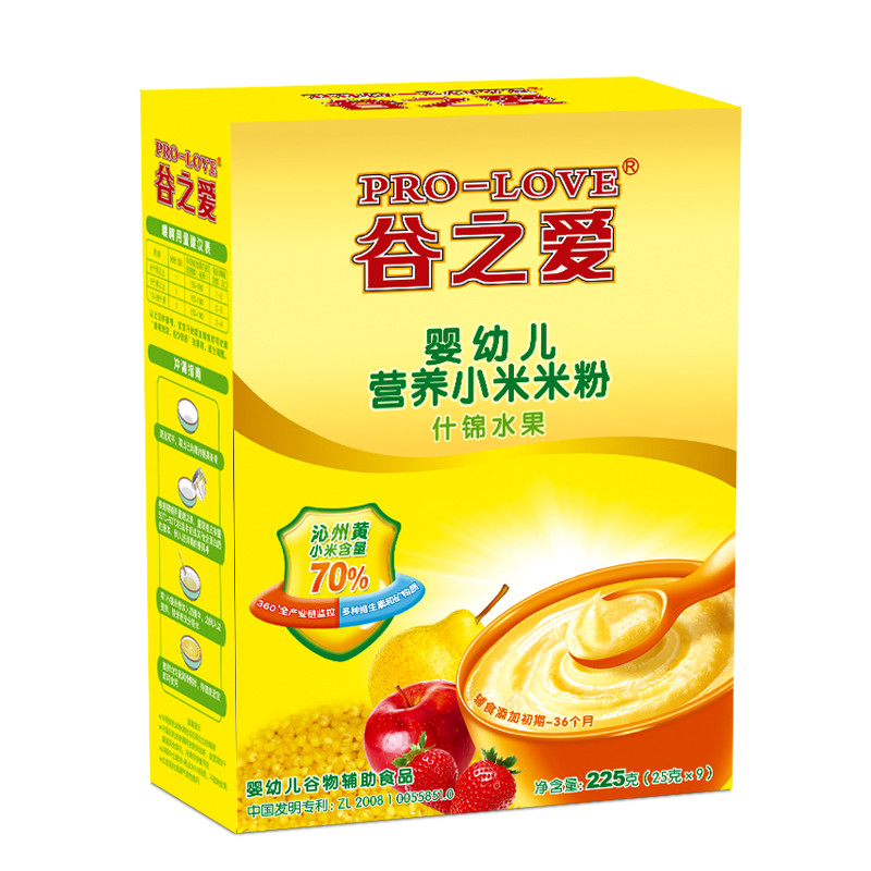 谷之爱婴幼儿营养小米米粉什锦水果225g