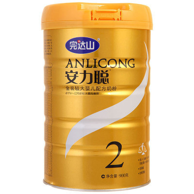 完达山安力聪较大婴儿配方奶粉2段900g 适用6-12个月的宝宝 包邮