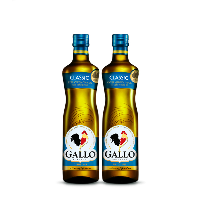 橄露 GALLO 葡萄牙原装进口 经典特级初榨橄榄油750ml*2瓶 礼盒装 节日送礼