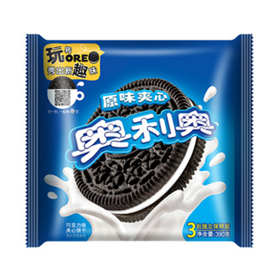 奥利奥 巧克力味夹心饼干(原味夹心)390g/袋