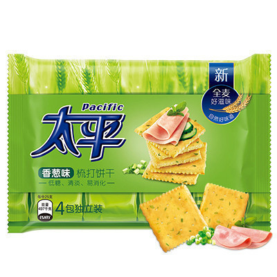 太平 梳打饼干 香葱口味100g(新旧包装随机发货)