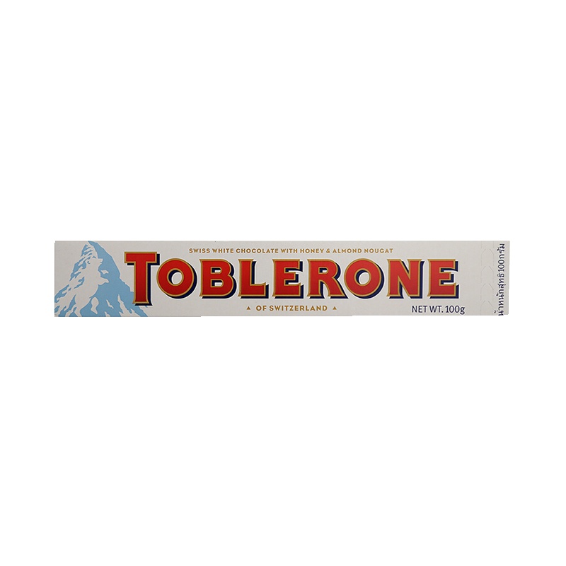 瑞士三角TOBLERONE 瑞士三角白巧克力含蜂蜜及巴旦木糖 100g/条