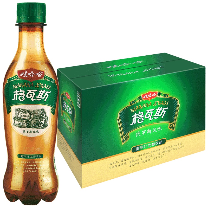 [苏宁超市]娃哈哈 格瓦斯 330ml*15瓶 麦芽汁发酵饮料