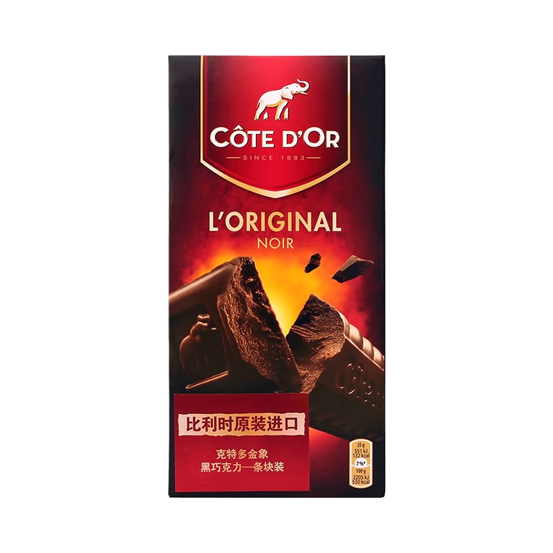 克特多金象(COTE DOR) 黑巧克力--条块装 200g/盒