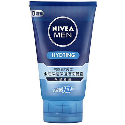 妮维雅(NIVEA)男士水活深透保湿洁面晶露100g