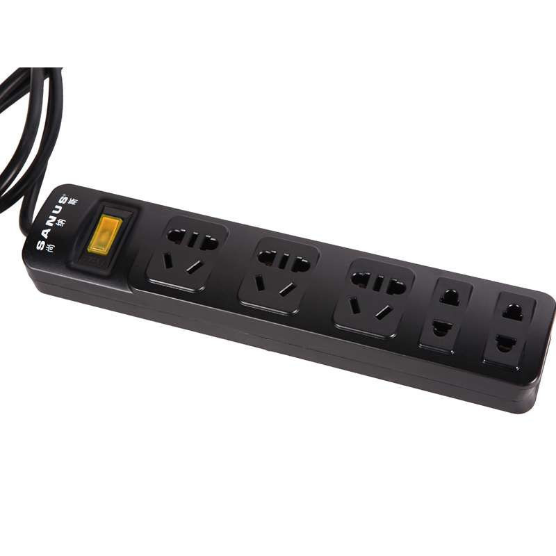 尚纳斯CSP-P561TB 1.5米3位组合插孔+2位单相两极双用插孔插座