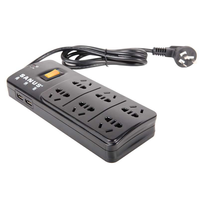 尚纳斯CSP-P661TB 1.8米6位5孔新国标组合孔位插座