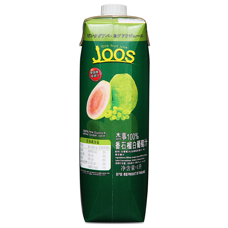 杰事 100%番石榴白葡萄汁1000ml