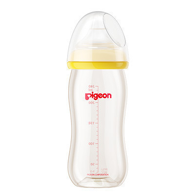 贝亲(PIGEON)母婴幼儿童AA75贝亲自然实感宽口径PPSU奶瓶240ml(黄色)带M号奶嘴 aa75