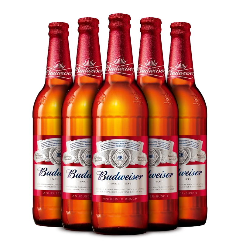 [苏宁超市]Budweiser/百威啤酒 600ml*12瓶 箱装