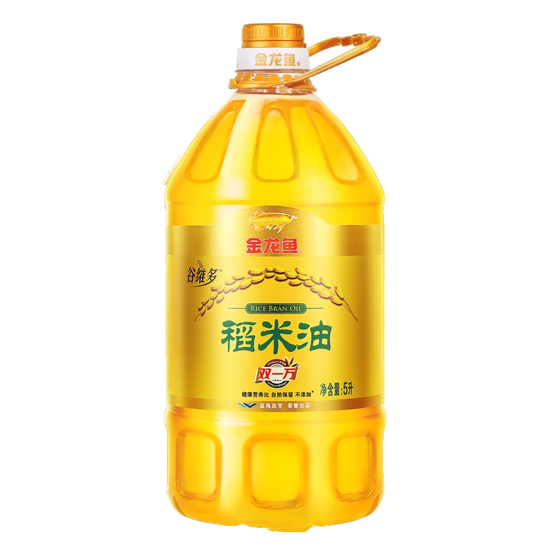 金龙鱼 谷维素稻米油5L 桶装食用油