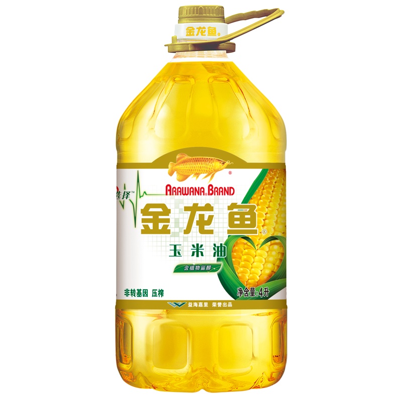 金龙鱼 玉米油 4L 清淡桶装 非转基因 压榨食用油 新老包装随机发货